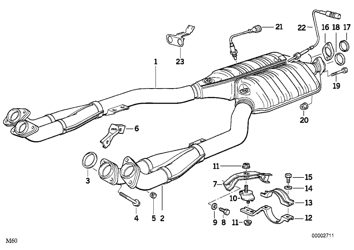 Genuine BMW 18301723449 E31 E32 E34 Bracket Left (Inc. 540i, 840i & 740i) | ML Performance US US Car Parts
