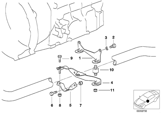 Genuine BMW 18301432595 E36 Bracket TLEV (Inc. 318ti, 318i & 318is) | ML Performance US US Car Parts