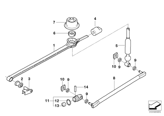 Genuine BMW 25117510420 E85 Shifting Arm (Inc. Z4 2.2i & Z4 2.5i) | ML Performance US US Car Parts