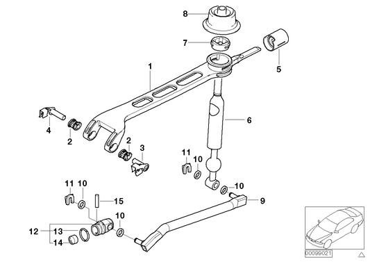 Genuine BMW 25117534942 E85 Shift Lever (Inc. Z4 2.5i, Z4 3.0i & Z4 2.0i) | ML Performance US Car Parts
