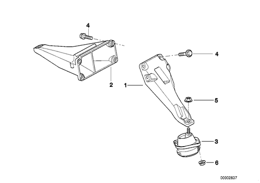 Genuine BMW 22111095502 E38 Engine Support, Left (Inc. 728i & 728iL) | ML Performance US US Car Parts