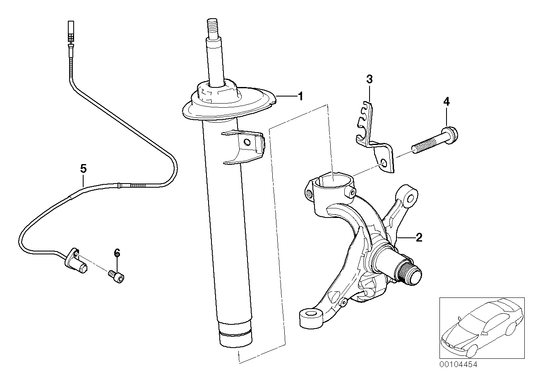 Genuine BMW 31316785586 E86 Front Right Spring Strut (Inc. Z4 3.0si) | ML Performance US US Car Parts