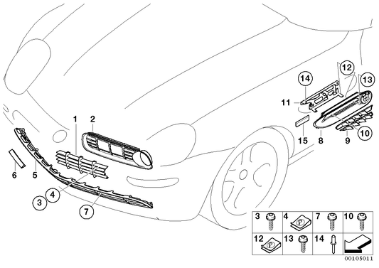 Genuine BMW 51138263221 E52 Left Finisher Bracket (Inc. Alpina V8 & Z8) | ML Performance US US Car Parts