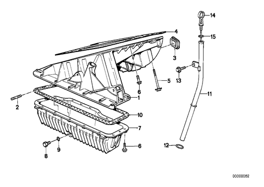 Genuine BMW 11131727559 E34 Oil Pan Upper Part (Inc. 518i) | ML Performance US US Car Parts