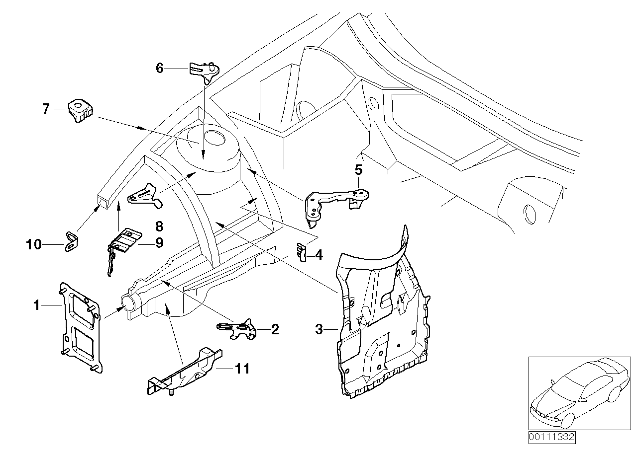 Genuine BMW 41147064489 E85 Secondary Air Pump Bracket (Inc. Z4 3.0i, Z4 2.5i & Z4 2.2i) | ML Performance US US Car Parts