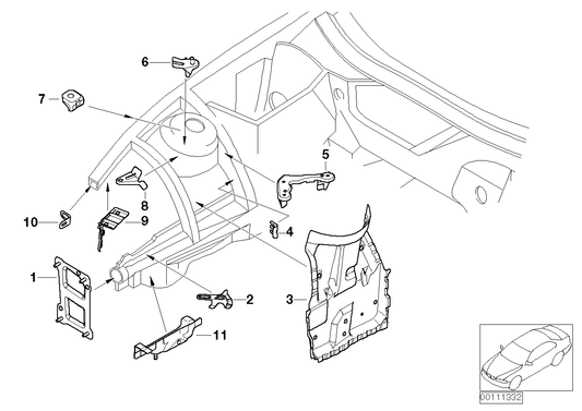 Genuine BMW 41147064489 E85 Secondary Air Pump Bracket (Inc. Z4 3.0i, Z4 2.5i & Z4 2.2i) | ML Performance US US Car Parts