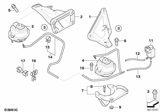 Genuine BMW 22116771917 Engine Mount, Left