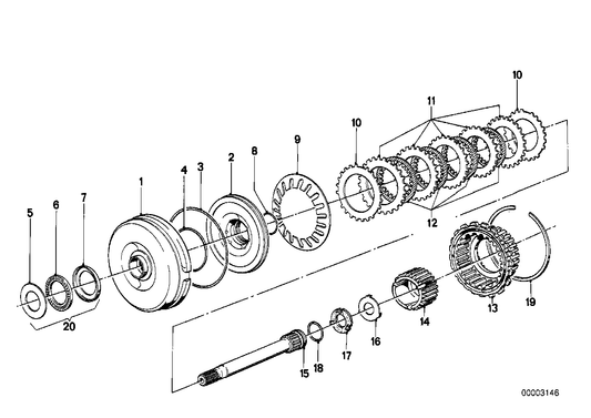 Genuine BMW 24231209808 E32 E12 E21 Ax Bearing (Inc. 730iL, 3.0Si & 325i) | ML Performance US US Car Parts