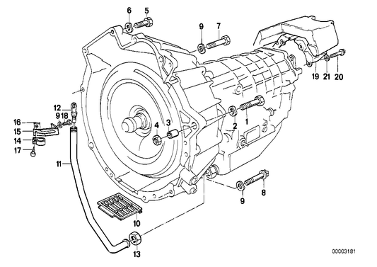 Genuine BMW 24111216283 E34 E32 Bracket (Inc. 535i, 730iL & 530i) | ML Performance US US Car Parts