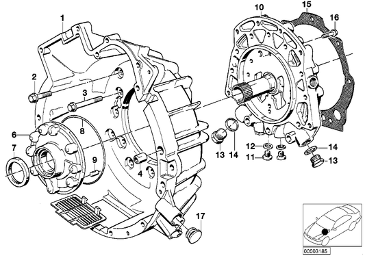 Genuine BMW 24411215383 E34 E28 E23 Converter Housing (Inc. 735i, 728i & 733i) | ML Performance US US Car Parts