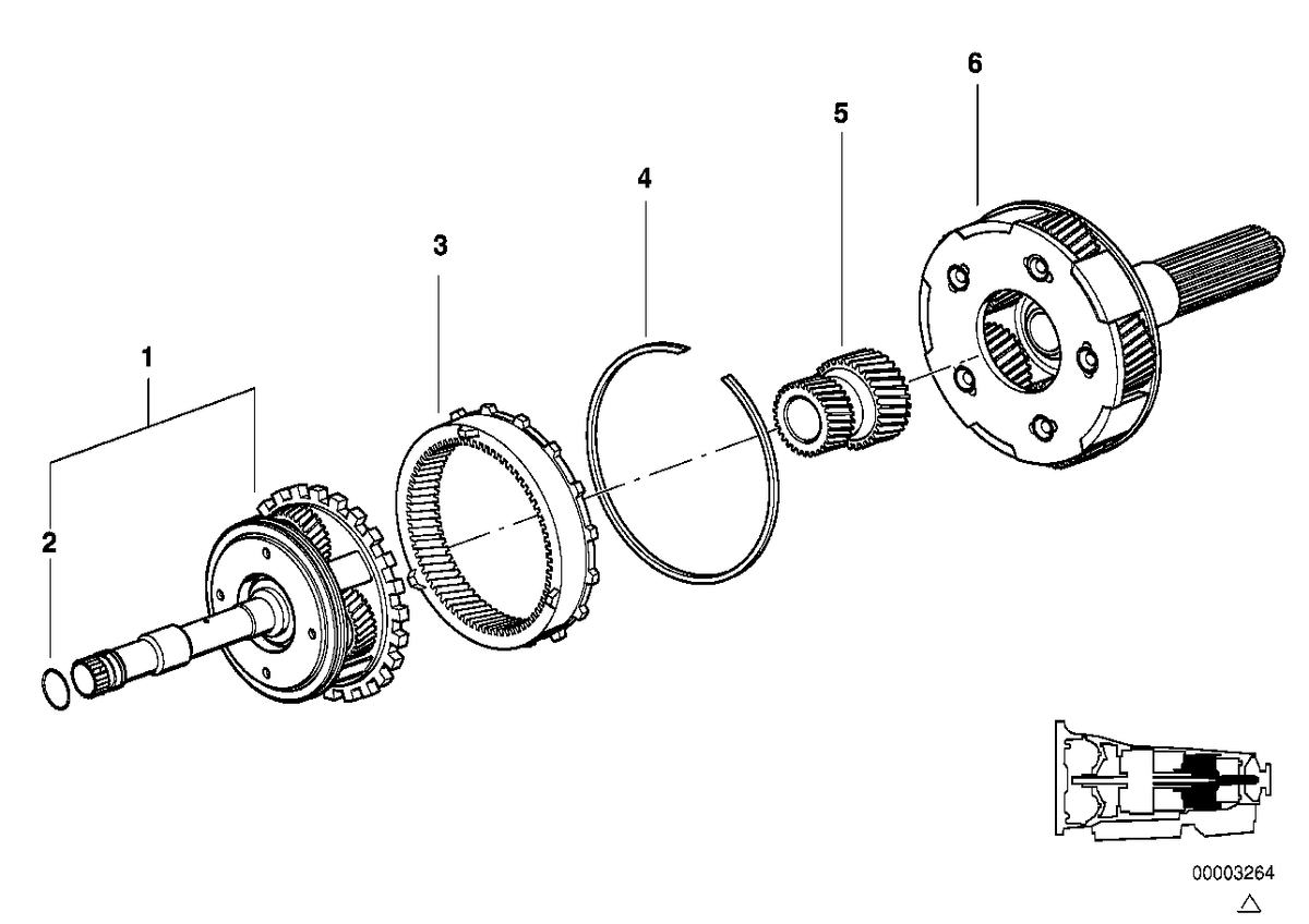 Genuine BMW 24221421547 E39 E32 E34 Snap Ring (Inc. 750iL, 840Ci & 750iLP) | ML Performance US US Car Parts