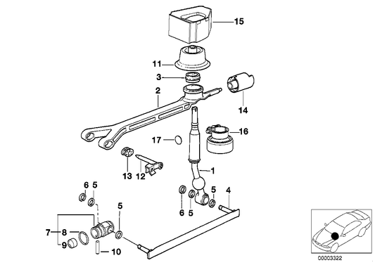 Genuine BMW 25117502939 E39 E60 E61 Gearshift Rod Joint (Inc. 535i, 525d & 530d) | ML Performance US US Car Parts