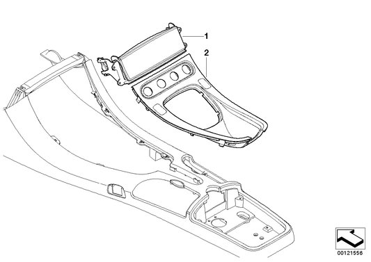 Genuine BMW 51168020596 E52 Module Carrier, Center Console CARBONSCHWARZ (Inc. Z8) | ML Performance US US Car Parts