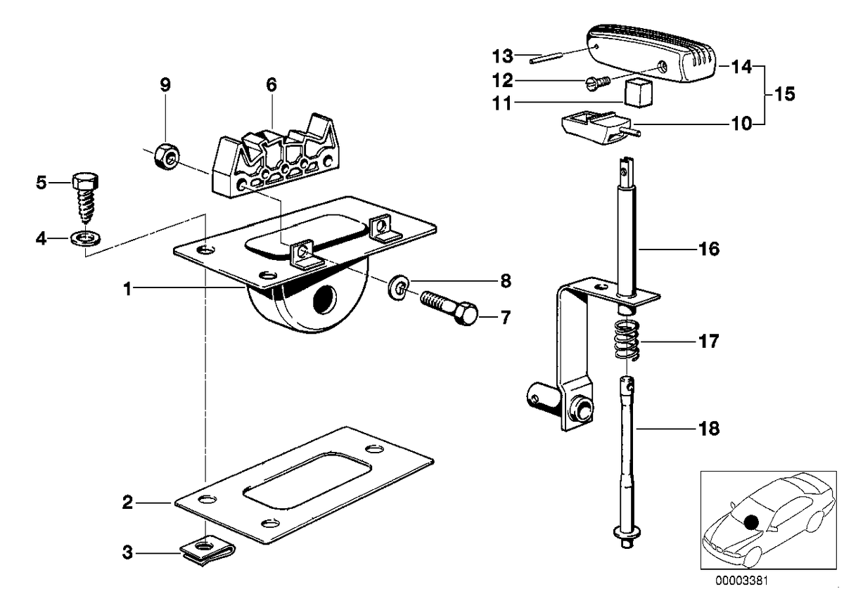 Genuine BMW 25161206277 E24 E12 E23 Shift Lever-Upper Part (Inc. 728, 530i & 733i) | ML Performance US US Car Parts
