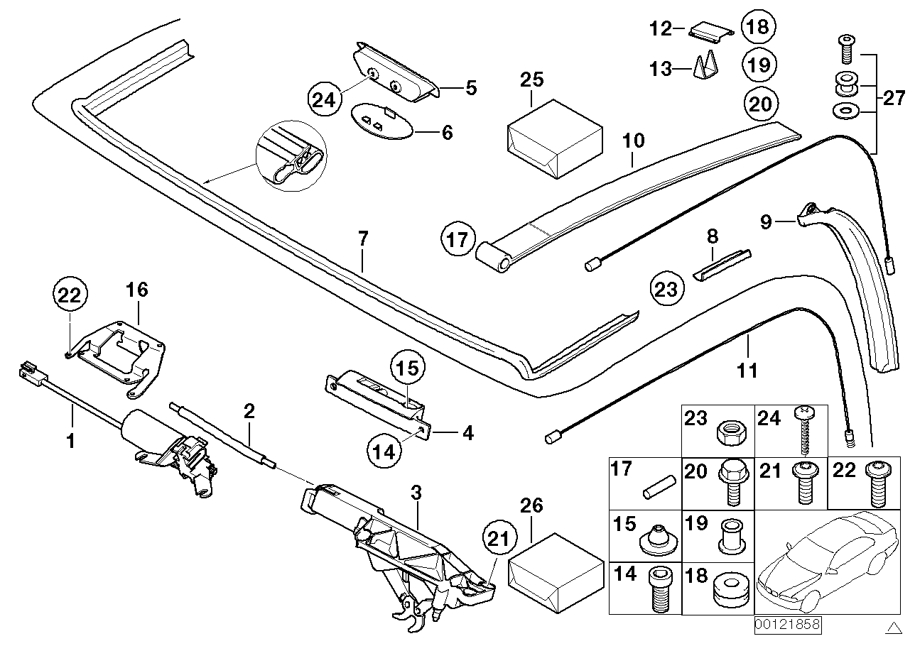 Genuine BMW 54347025583 E52 Drive, Locking Mechanism VORN (Inc. Alpina V8 & Z8) | ML Performance US US Car Parts