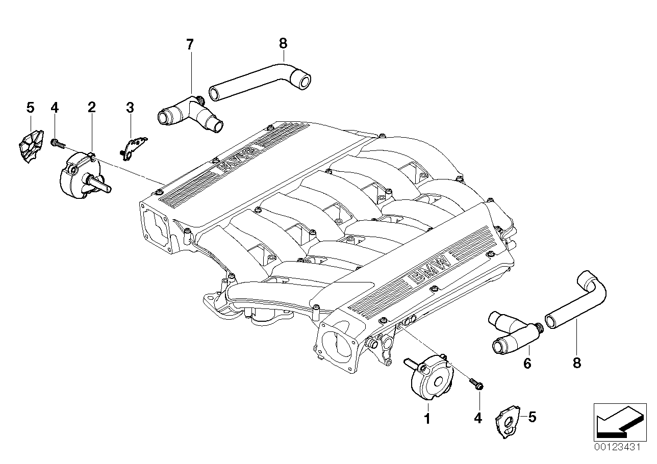 Genuine BMW 17127571931 E66 E65 E67 Bracket Right (Inc. 760i, 760LiS & 760Li) | ML Performance US US Car Parts