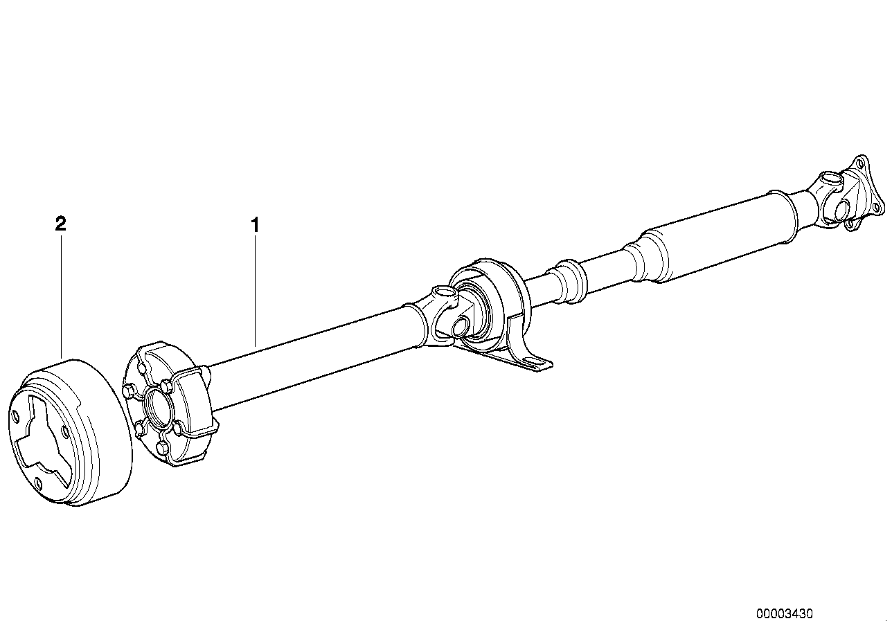 Genuine BMW 26111229478 E36 Drive Shaft Automatic Transmission L=1027mm (Inc. Z3 2.5 & Z3 2.8) | ML Performance US US Car Parts