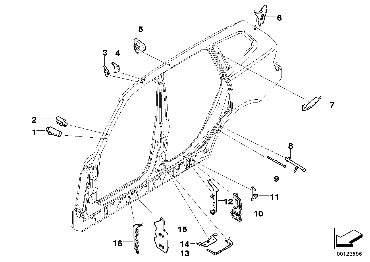 Genuine BMW 41217052275 E83 Moulded Part F Column B, Interior Left (Inc. X3) | ML Performance US US Car Parts
