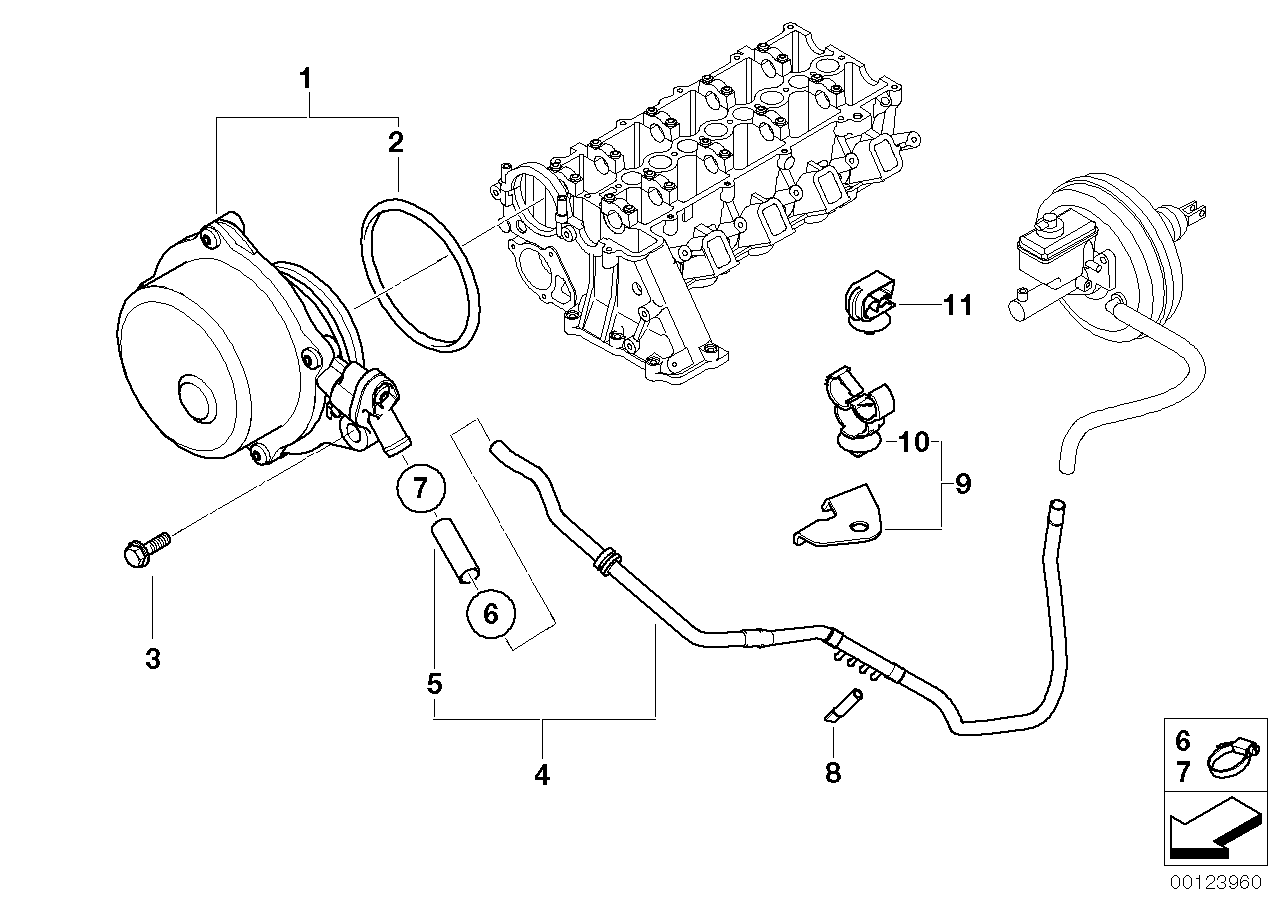 Genuine BMW 11667791232 E65 E61 E92 Vacuum Pump (Inc. 325d, 320d & X6 30dX) | ML Performance US US Car Parts