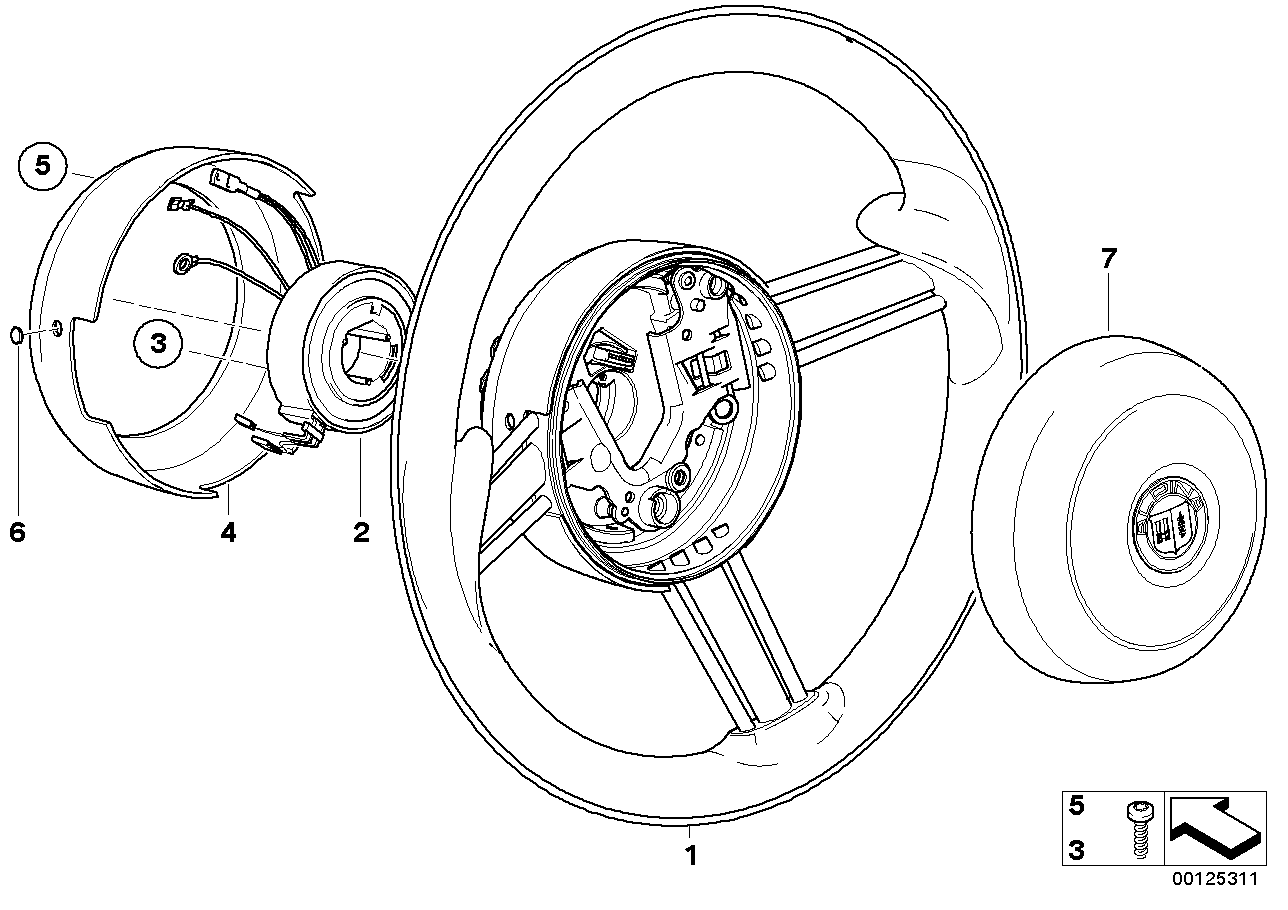 Genuine BMW 32338025851 E52 Slip Ring 7-POLIG (Inc. Alpina V8) | ML Performance US US Car Parts