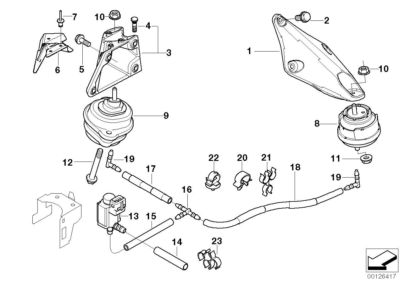 Genuine BMW 22116750855 E46 Engine Support, Left (Inc. 330xd) | ML Performance US US Car Parts