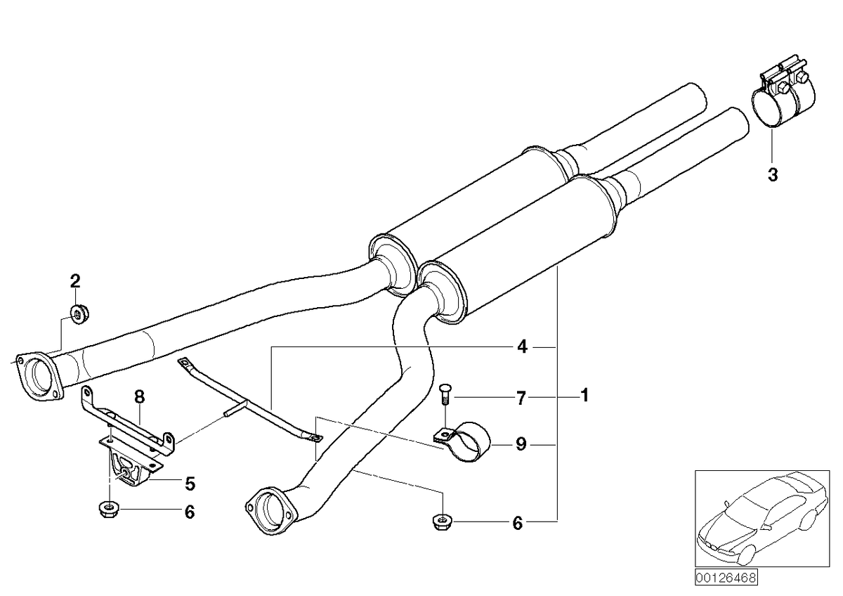 Genuine BMW 18107528999 E67 Pipe Clamp D=63,5 (Inc. Phantom, 760LiS & Phantom EWB) | ML Performance US US Car Parts