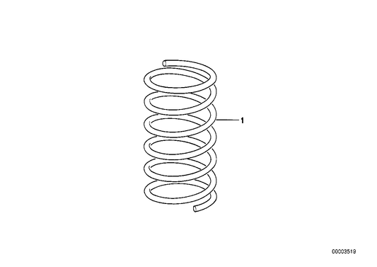 Genuine BMW 31331132674 E30 Coil Spring (Inc. 325i) | ML Performance US US Car Parts