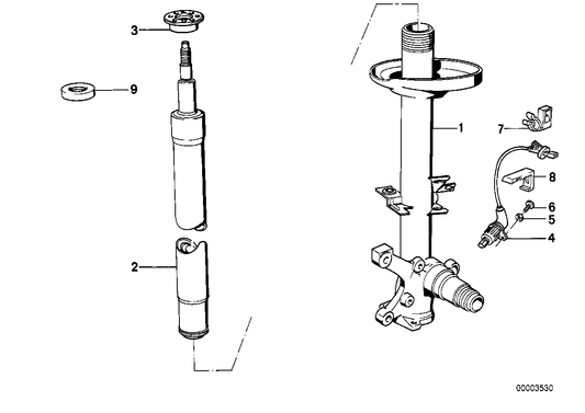 Genuine BMW 31321091556 E34 Shock Absorber-Insert (Inc. 540i) | ML Performance US US Car Parts