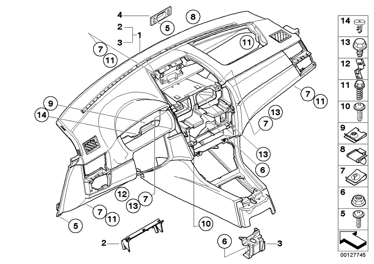 Genuine BMW 51453402634 E83 Steering Column Cover (Inc. X3) | ML Performance US US Car Parts