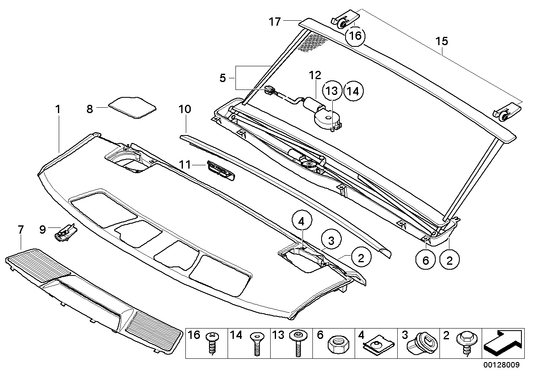 Genuine BMW 51469143455 E65 E66 Electric Sun Blind FLANELLGRAU (Inc. 730Ld, 740i & 760i) | ML Performance US US Car Parts