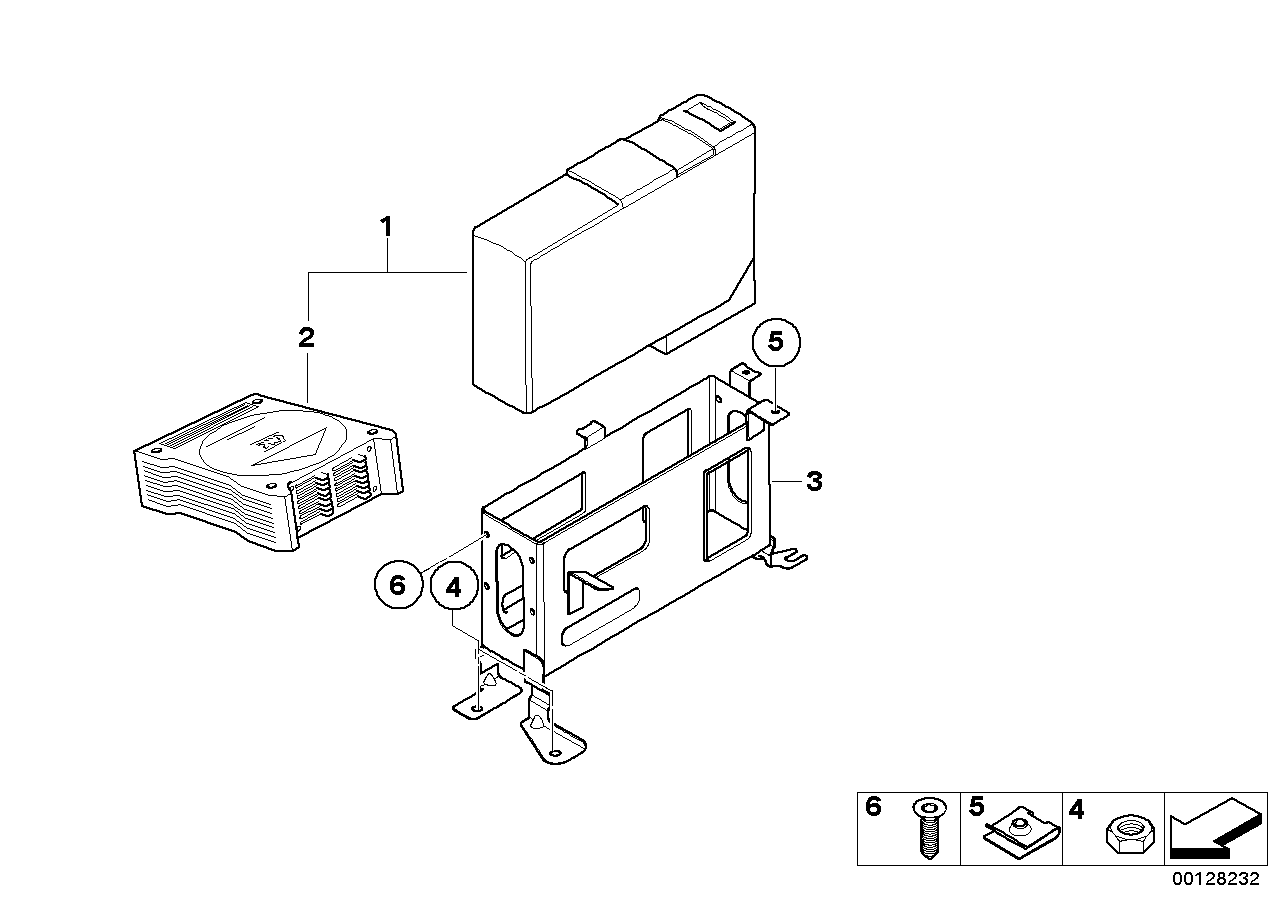 Genuine BMW 65906990216 E83 E83 Bracket Cd-Changer (Inc. X3 3.0si, X3 2.0i & X3 2.5si) | ML Performance US Car Parts