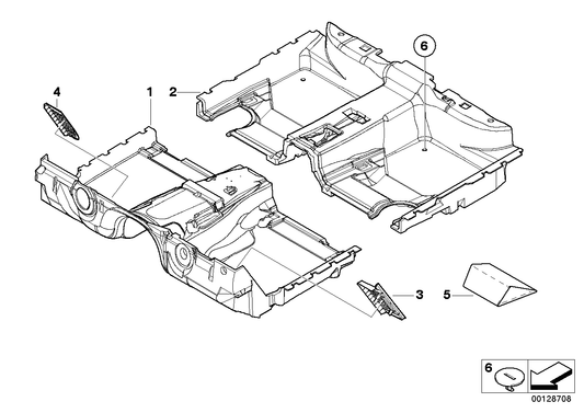 Genuine BMW 51477013907 E66 E67 Floor Covering Rear ANTHRAZIT (Inc. 745LiS, 760LiS & 730Li) | ML Performance US US Car Parts