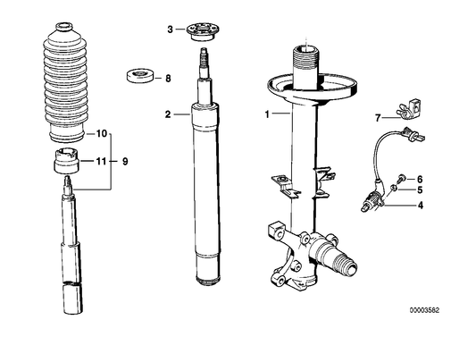 Genuine BMW 31321134407 E32 Shock Absorber-Insert M12 X 1,5mm (Inc. 750i & 750iL) | ML Performance US US Car Parts