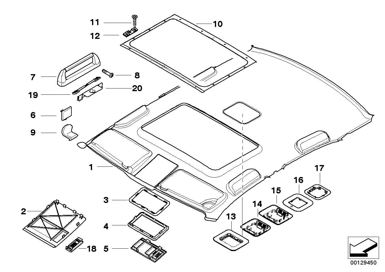Genuine BMW 51448206616 E39 Radio Burglar AlarCover SANDBEIGE (Inc. 535i, 540i & 525d) | ML Performance US US Car Parts