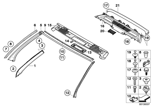 Genuine BMW 51467111781 E64 Cover Emergency Unlocking CREAMBEIGE (Inc. 645Ci, 650i & 630i) | ML Performance US US Car Parts