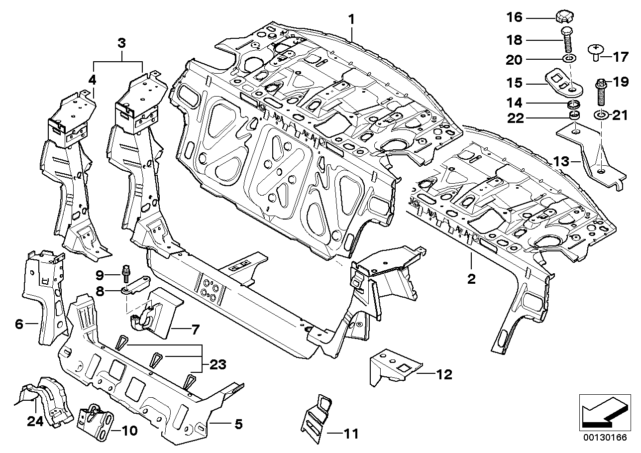 Genuine BMW 41147004831 E46 Centre Backrest Bearing Bracket (Inc. 330xd, 323i & 316i) | ML Performance US US Car Parts