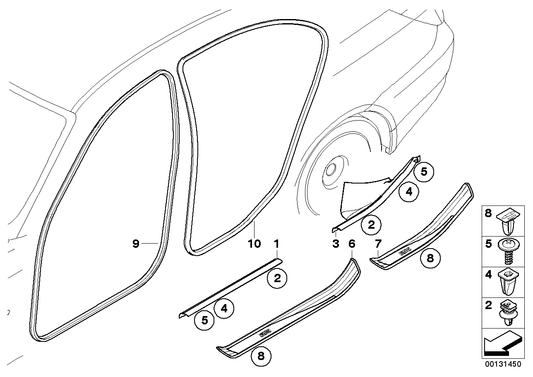 Genuine BMW 51476987019 E60 E61 Cover Plate, Entry Sill, Inner Front CREMEBEIGE (Inc. 528xi, 535d & 528i) | ML Performance US US Car Parts