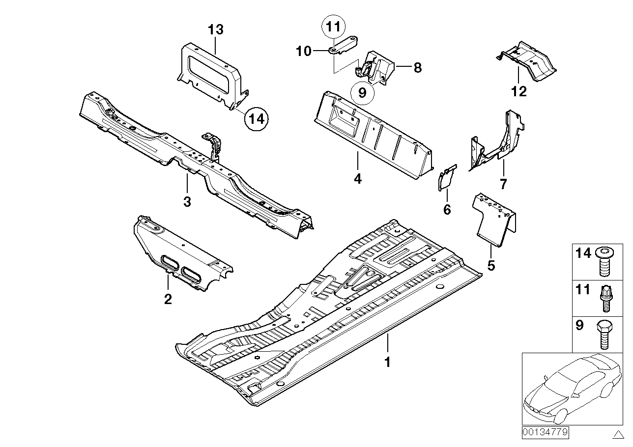 Genuine BMW 41118254323 E53 Centre Backrest Bearing Bracket (Inc. X5) | ML Performance US US Car Parts