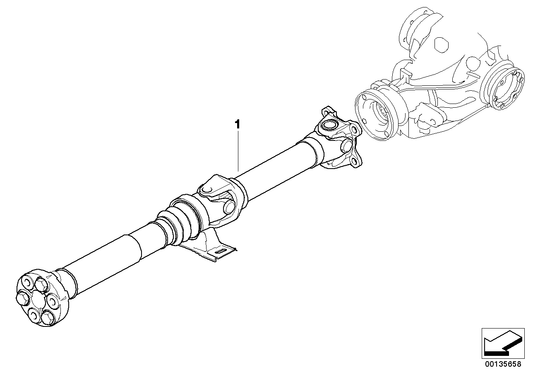 Genuine BMW 26107564172 E85 E86 Manual Drive Shaft Transmission L=1223mm (Inc. Z4 3.0si) | ML Performance US US Car Parts