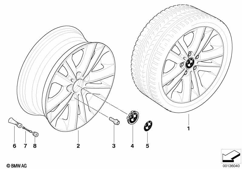 Genuine BMW 36111095436 Valve Caps Rdc