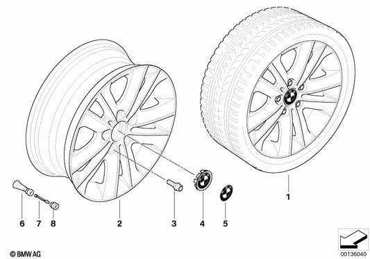 Genuine BMW 36111095436 Valve Caps Rdc