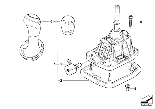 Genuine BMW 25162283051 E64 Selector Lever Handle Smg SCHWARZ (Inc. M6) | ML Performance US US Car Parts