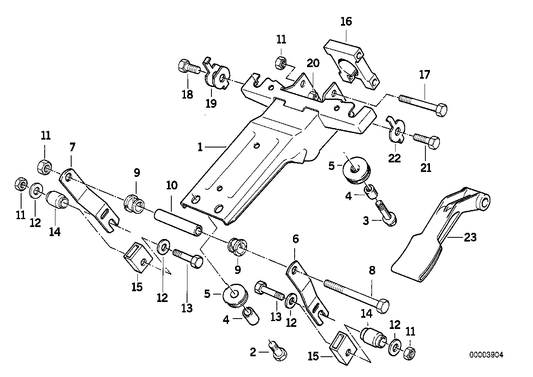 Genuine BMW 32311158447 E34 E32 E31 Securing Plate, Right (Inc. 525tds, 735i & 525i) | ML Performance US Car Parts