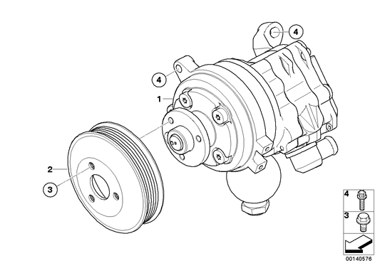 Genuine BMW 32416775011 E60 E61 E63 Tandem Pump LFR440 LUK (Inc. 630i, 525i & 528i)