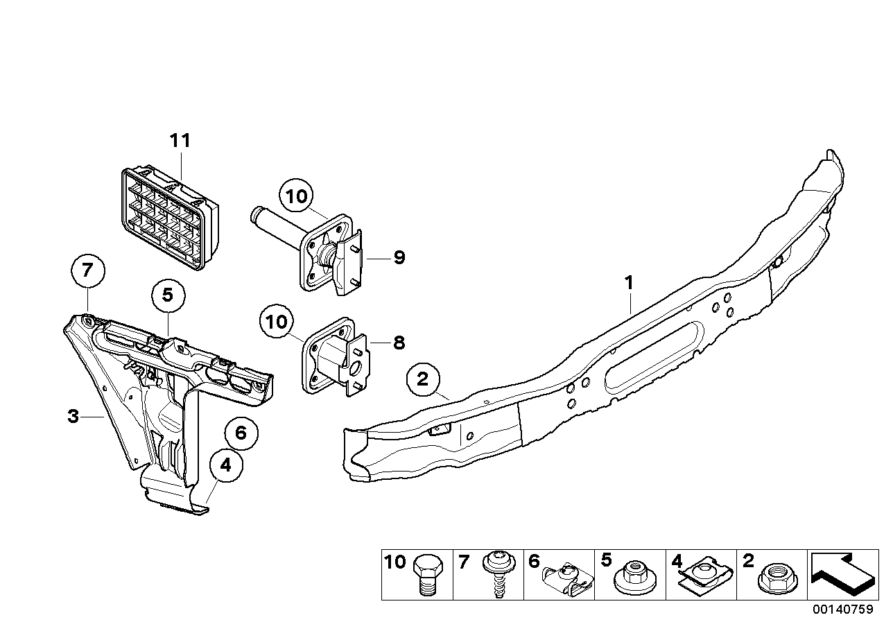 Genuine BMW 51127076034 E63 E64 Deformation Element, Rear Right (Inc. 645Ci, 650i & 630i) | ML Performance US US Car Parts