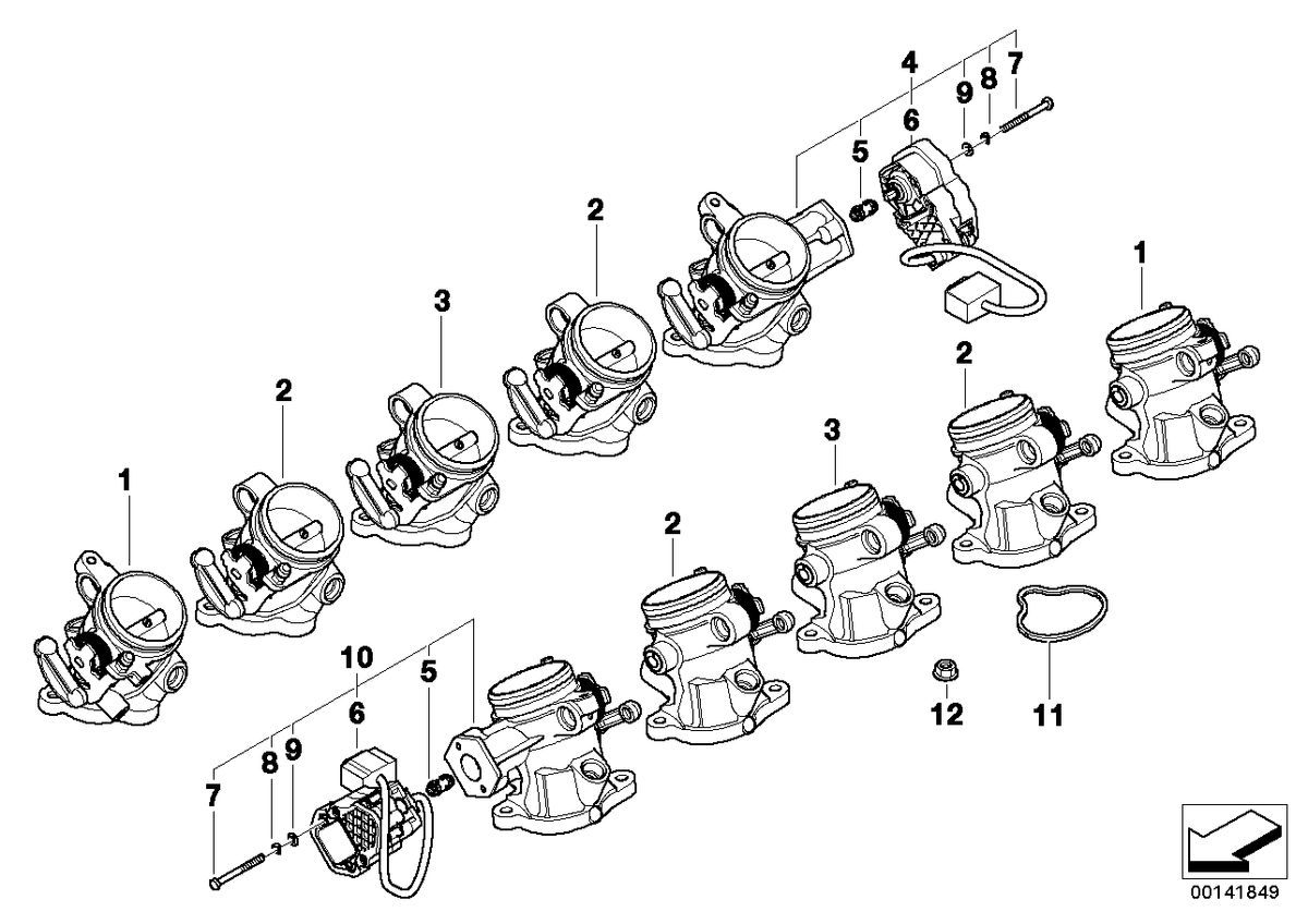 Genuine BMW 13547834832 E63 E61 E64 Throttle Housing Assy (Inc. M5 & M6) | ML Performance US US Car Parts