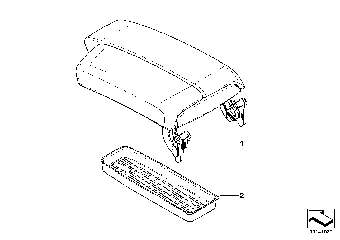 Genuine BMW 51167155631 E90 E91 Armrest, Front Center B7 LEMON (Inc. 318d, 330i & 320d ed) | ML Performance US US Car Parts