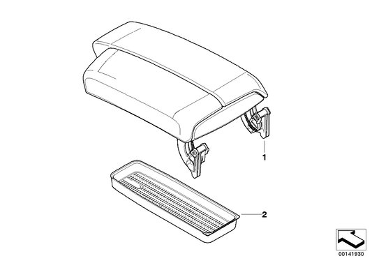 Genuine BMW 51167155631 E90 E91 Armrest, Front Center B7 LEMON (Inc. 318d, 330i & 320d ed) | ML Performance US US Car Parts