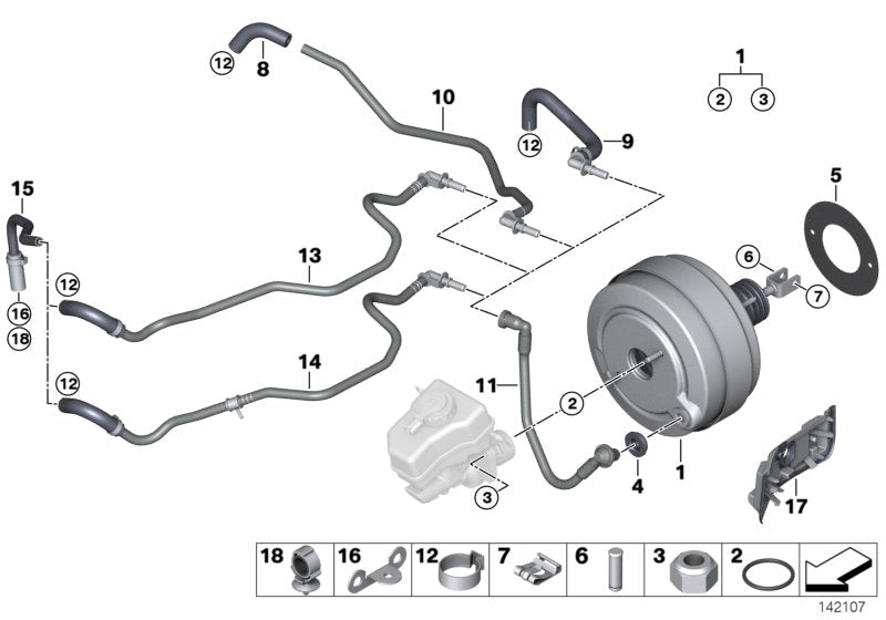 Genuine BMW 34336768045 E93 E90 E92 Hose (Inc. 325d, 335d & 330xd) | ML Performance US US Car Parts