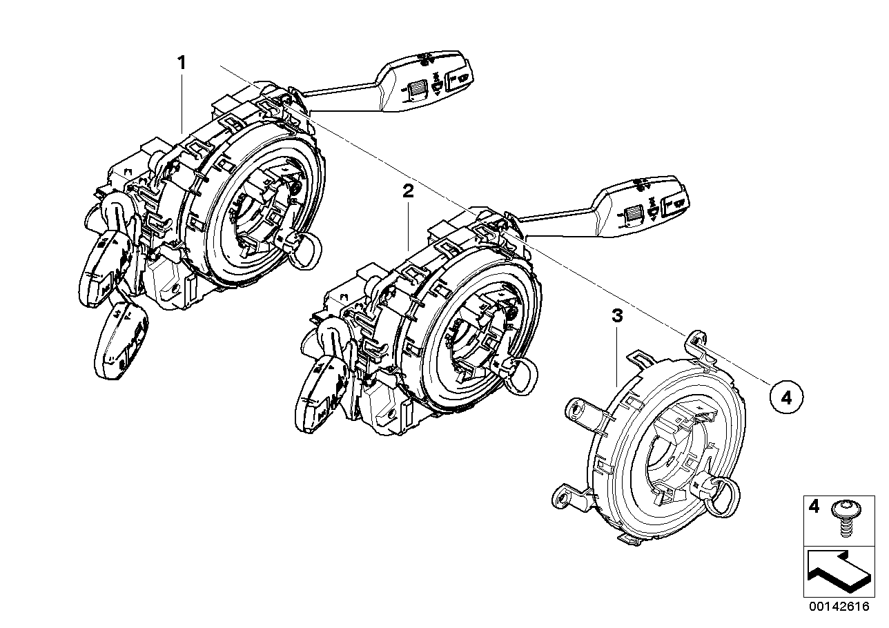 Genuine BMW 61319203110 E71 Switch Unit Steering Column (Inc. X6) | ML Performance US US Car Parts